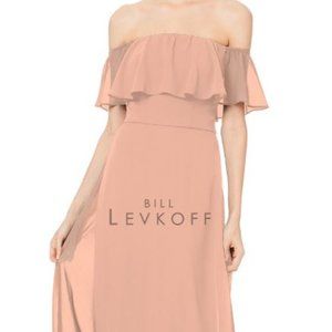 Bill Levkoff off the shoulder bridesmaids dress